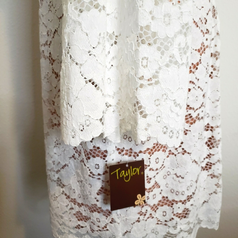 TAYLOR Long Sleeve Fitted Lace Dress—NWT—2 - Picture 5 of 16